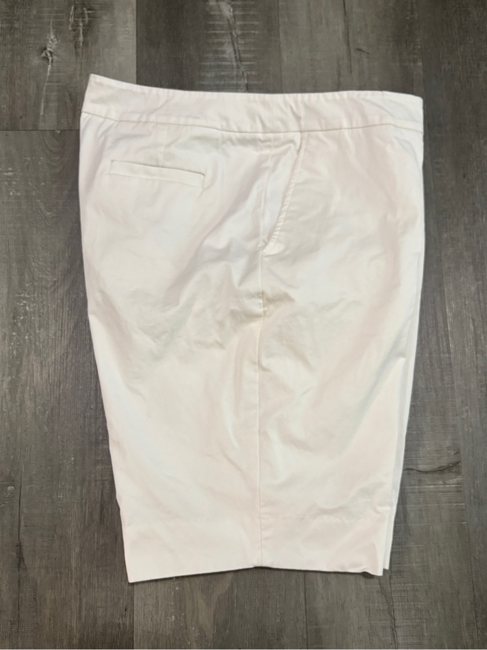 Faconnable White Flat Front Cotton Shorts